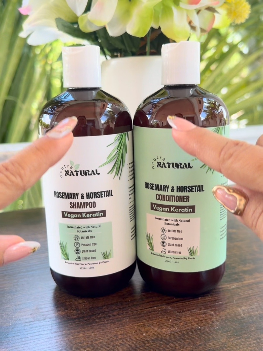 Rosemary & Horsetail Shampoo and Conditioner Set with Vegan Keratin